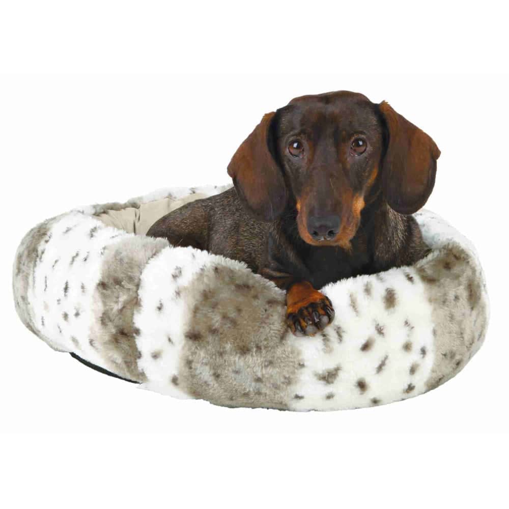 Trixie Leika Round Bed for Pets (White/Beige)
