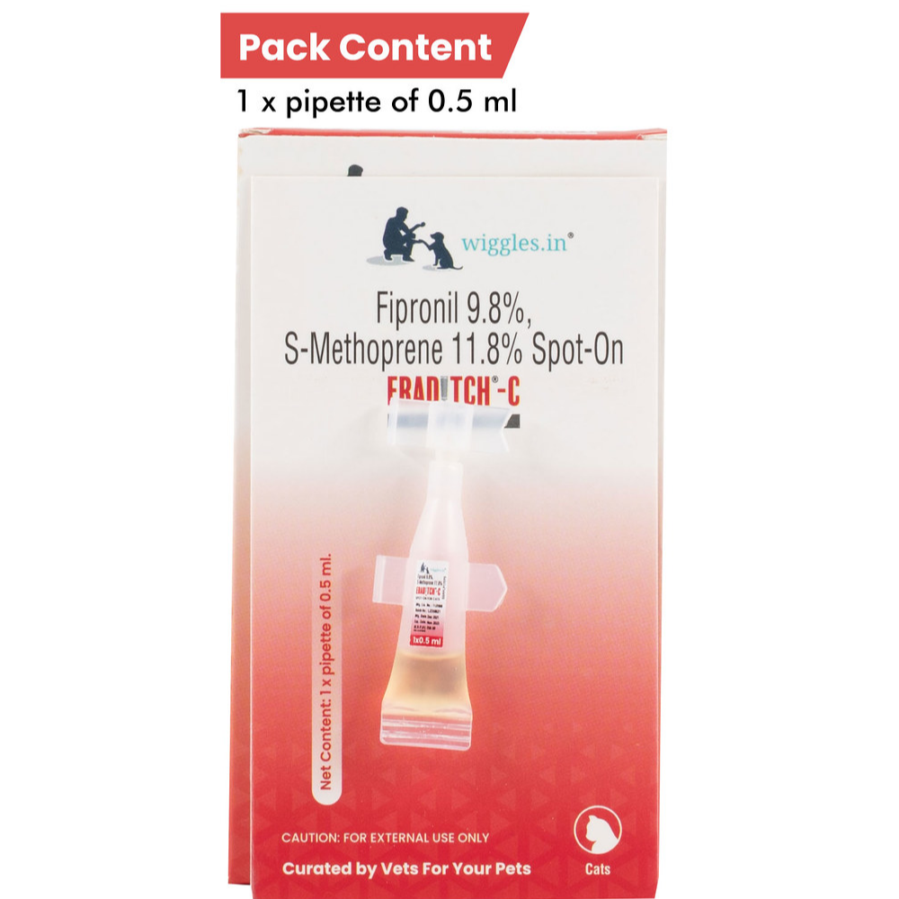 Wiggles Eraditch Spot on Fleas Ticks Remover for Cats