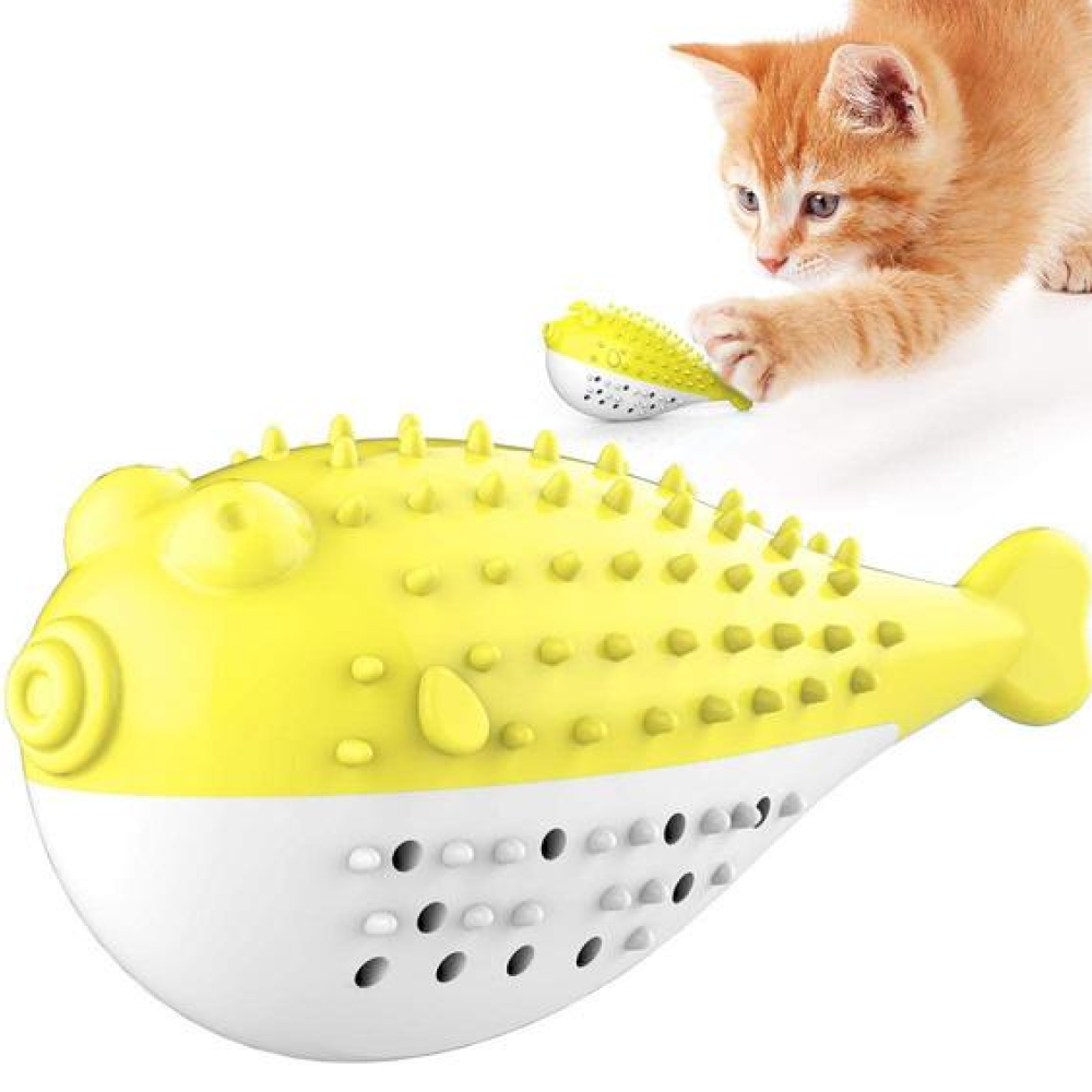 Emily Pets Puffer Fish Shaped with Catnip Toy for Cats