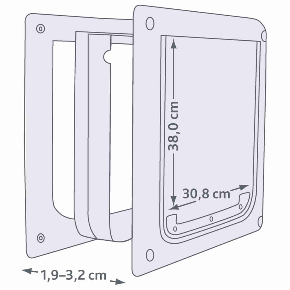 Trixie Two-Way Flap with Tunnel for Dogs (White)