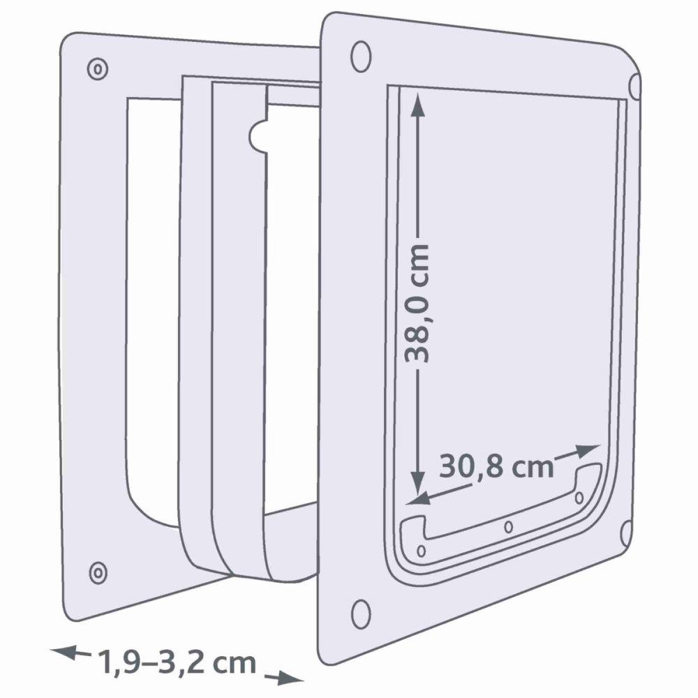 Trixie Two-Way Flap with Tunnel for Dogs (White)