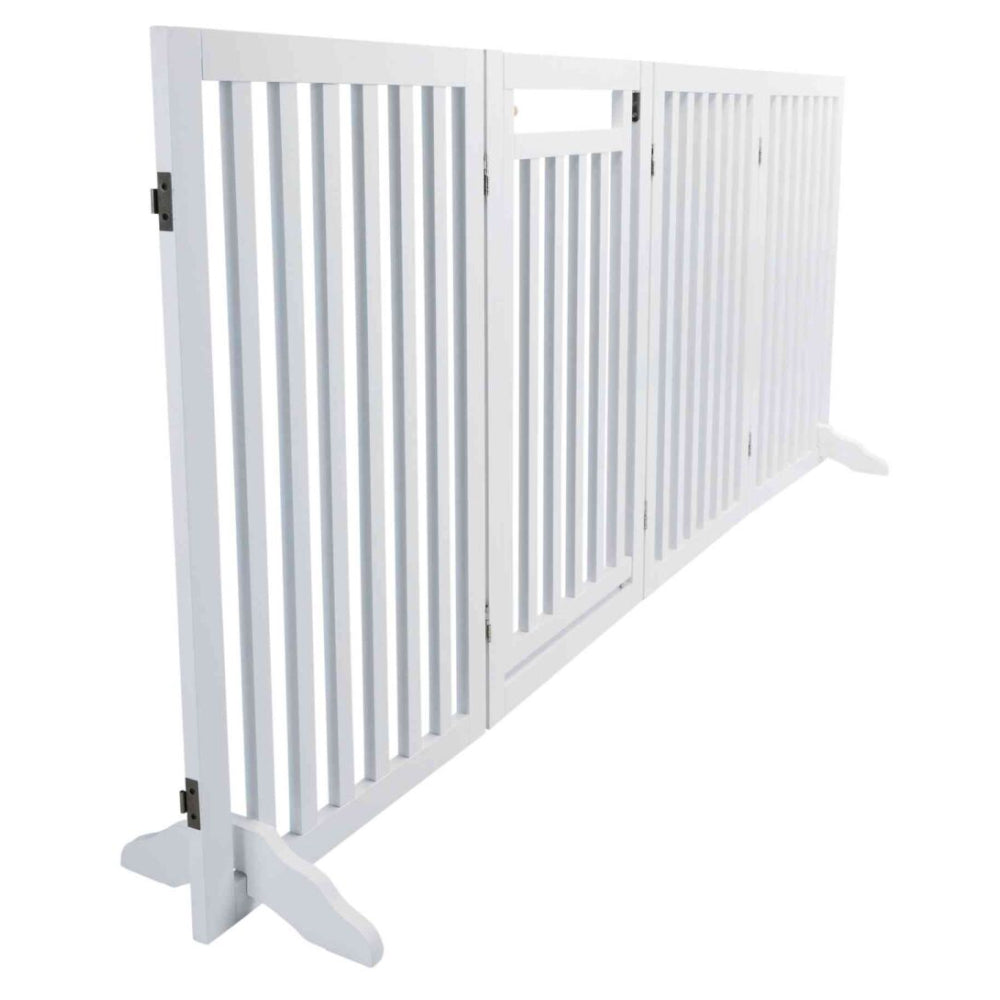 Trixie Wooden Barrier with Door for Dogs (White)