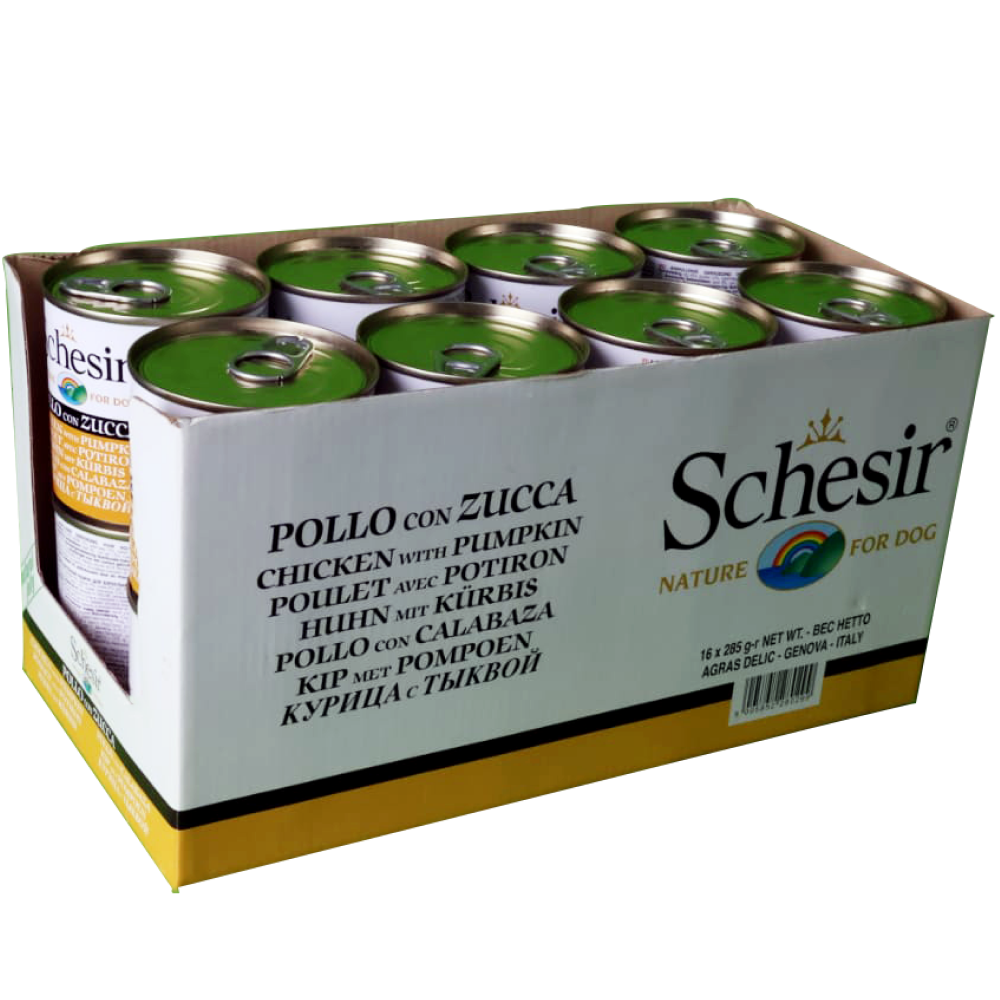 Schesir Chicken and Rice with Pumpkin in Jelly Dog Wet Food