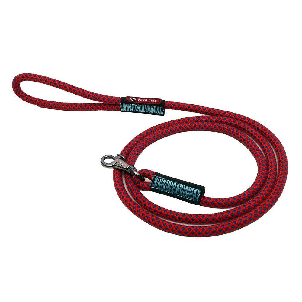Pets Like Training Rope Leash for Dogs (Red & Navy Blue)