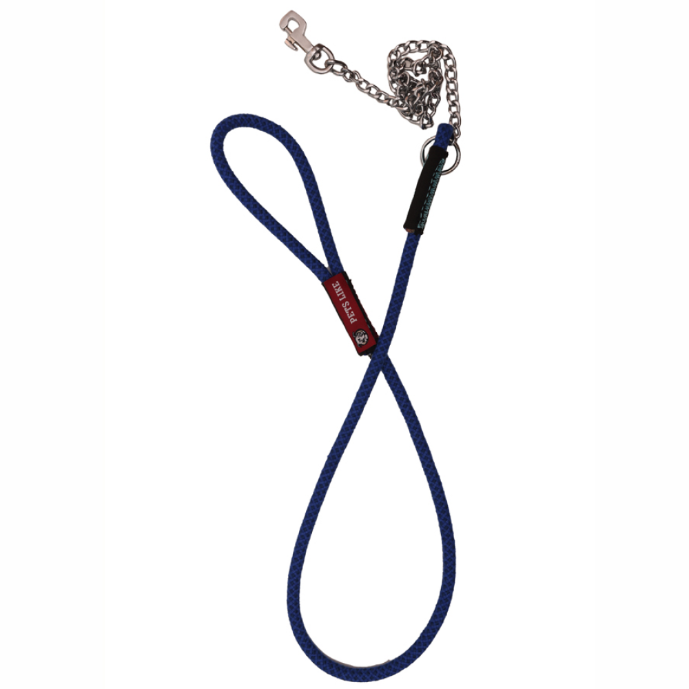 Pets Like Training Rope Leash with Chain for Dogs (Blue)
