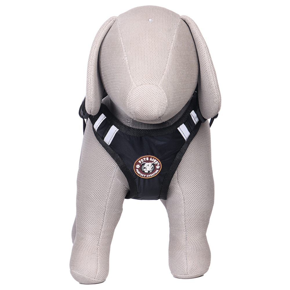 Pets Like Padded Double Side Harness for Dogs (Black)