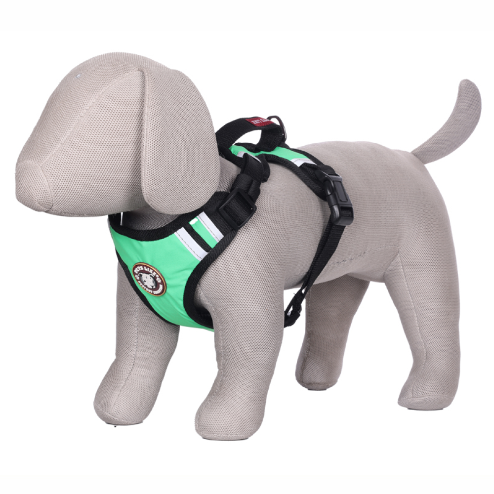 Pets Like Padded Double Side Harness for Dogs (Leafy Green)