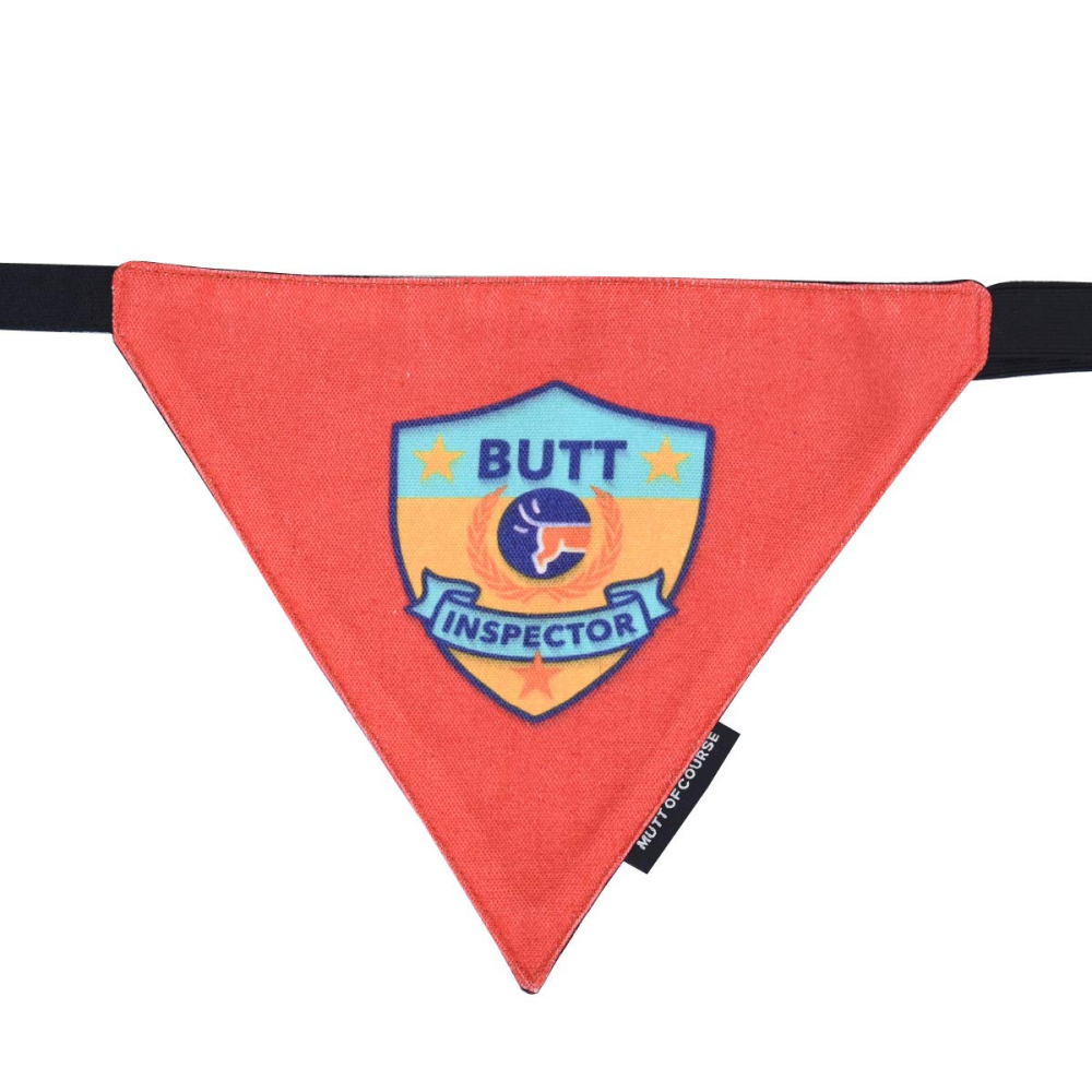 Mutt of Course Cotton Butt Inspector Bandana For Dogs