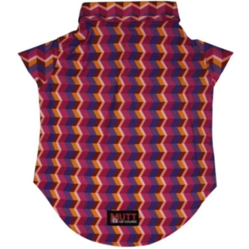 Mutt of Course Dark Geometrical Cotton Shirt For Dogs