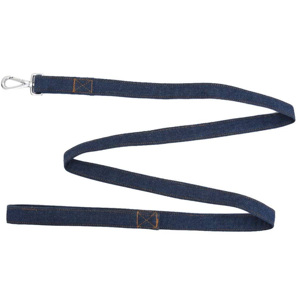 Mutt of Course Denim Dog Leash(Dark Blue)