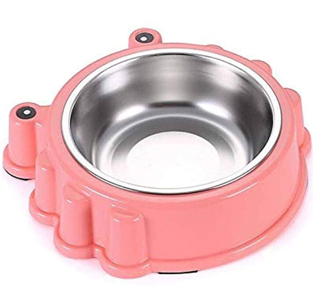 Emily Pets Stainless Steel Removable Bowl for Pets (Pink)