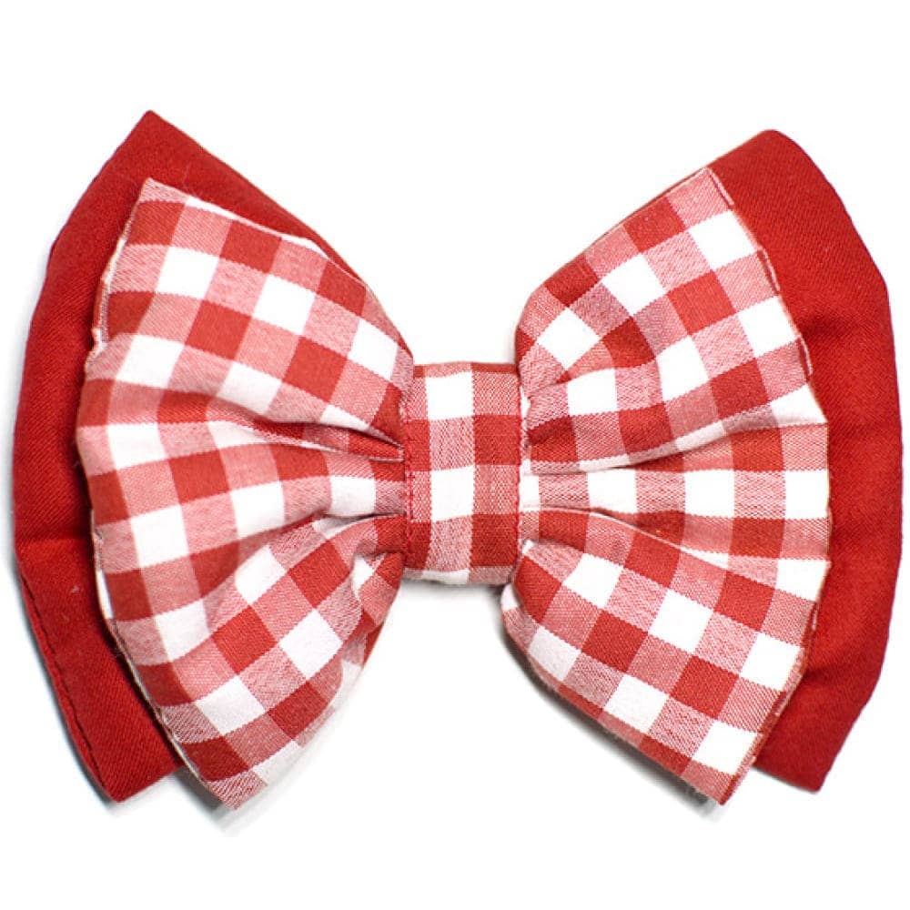 Mutt of Course Cotton Cherry Red Bow Tie For Dogs