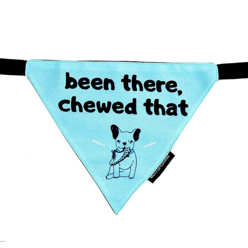 Mutt of Course Cotton Been There Chewed That Bandana For Dogs