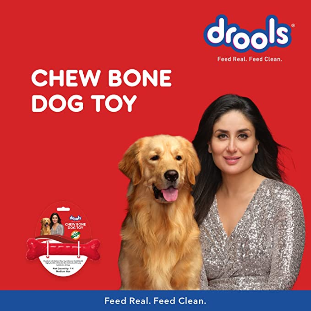 Drools Non-Toxic Rubber Chew Bone Toy for Dogs