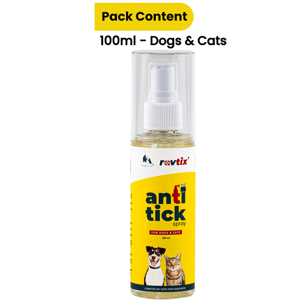 Wiggles Ravtix Anti Ticks Fleas Remover Spray for Pets