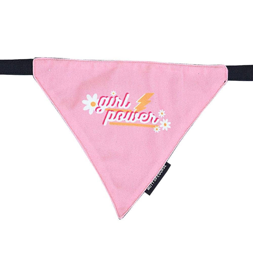 Mutt of Course Cotton Girl Power Bandana For Dogs