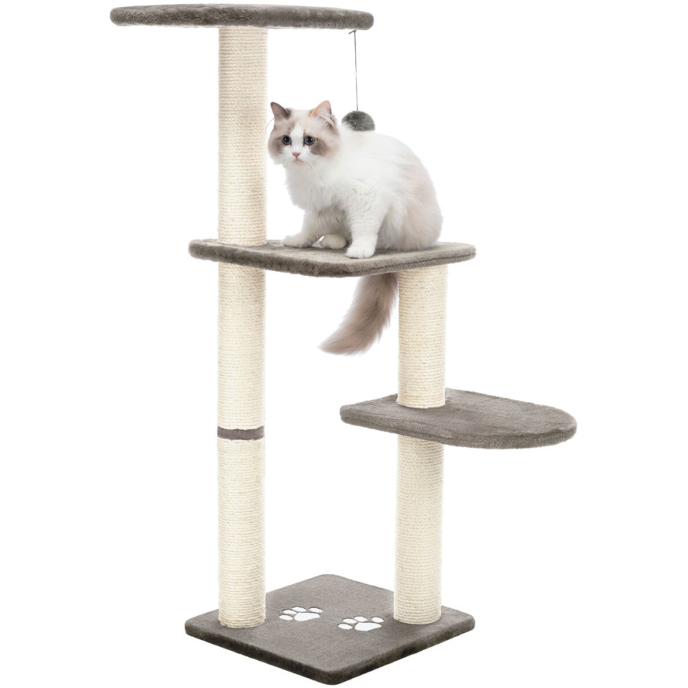 Trixie Altea Scratching Wave on Post for Cats (Platinum Grey with Paw Prints)