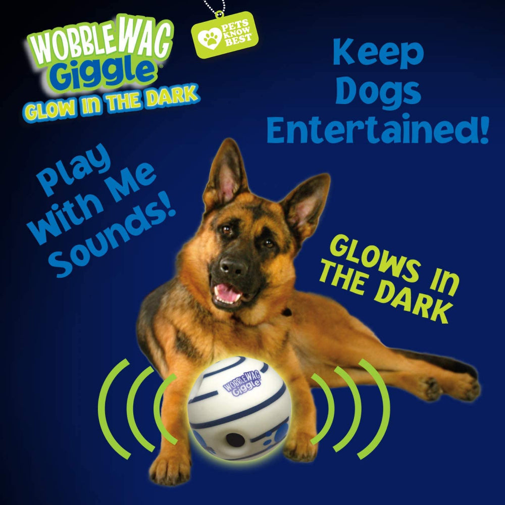 Wobble Wag Giggle Glow in The Dark Interactive Toy for Dogs