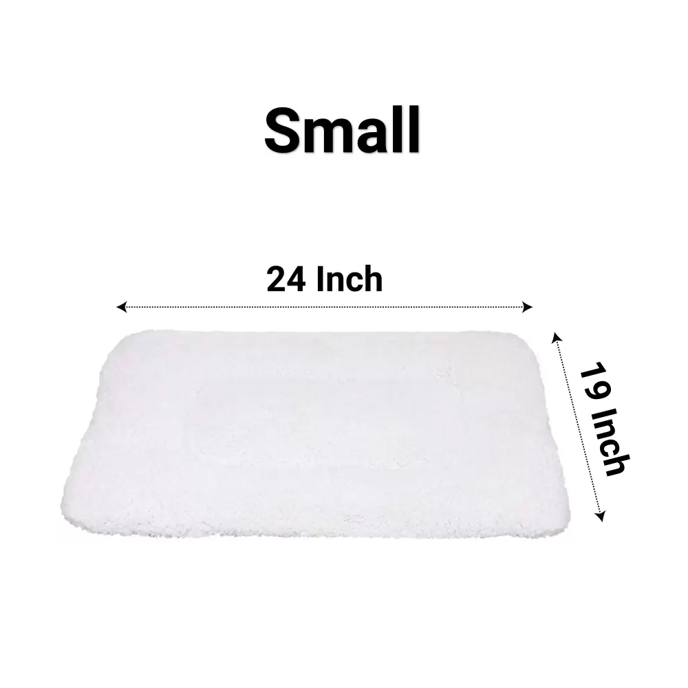 Hiputee Soft Fur Reversible Elevated Bed Cushion for Pets (Black/White-Buy 1 Get 1 Free)