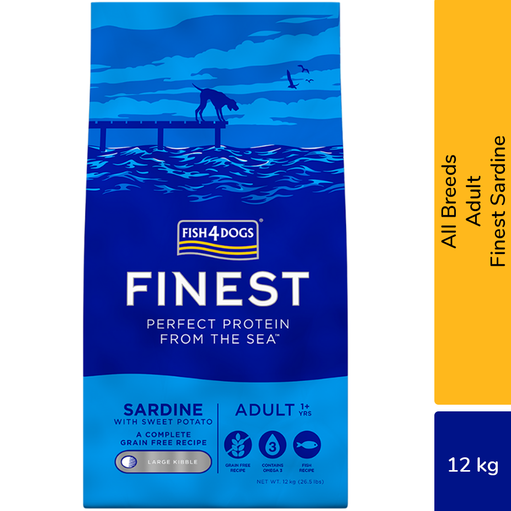 Fish 4 Dogs Finest Sardine with Sweet Potato Adult Dog Dry Food