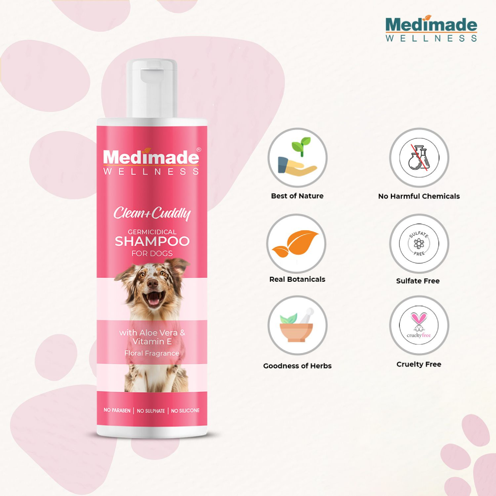 Medimade Germicidal Shampoo with Aloe Vera & Vitamin E for Dogs