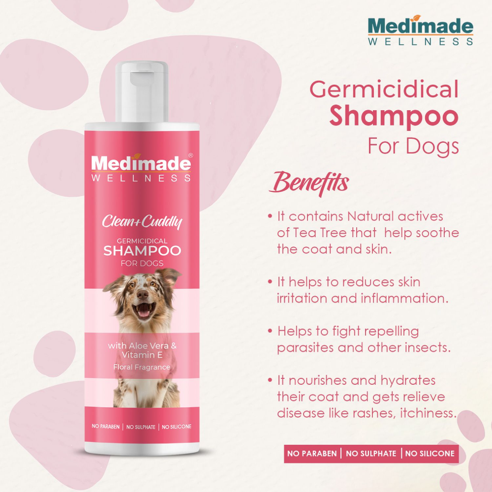 Medimade Germicidal Shampoo with Aloe Vera & Vitamin E for Dogs