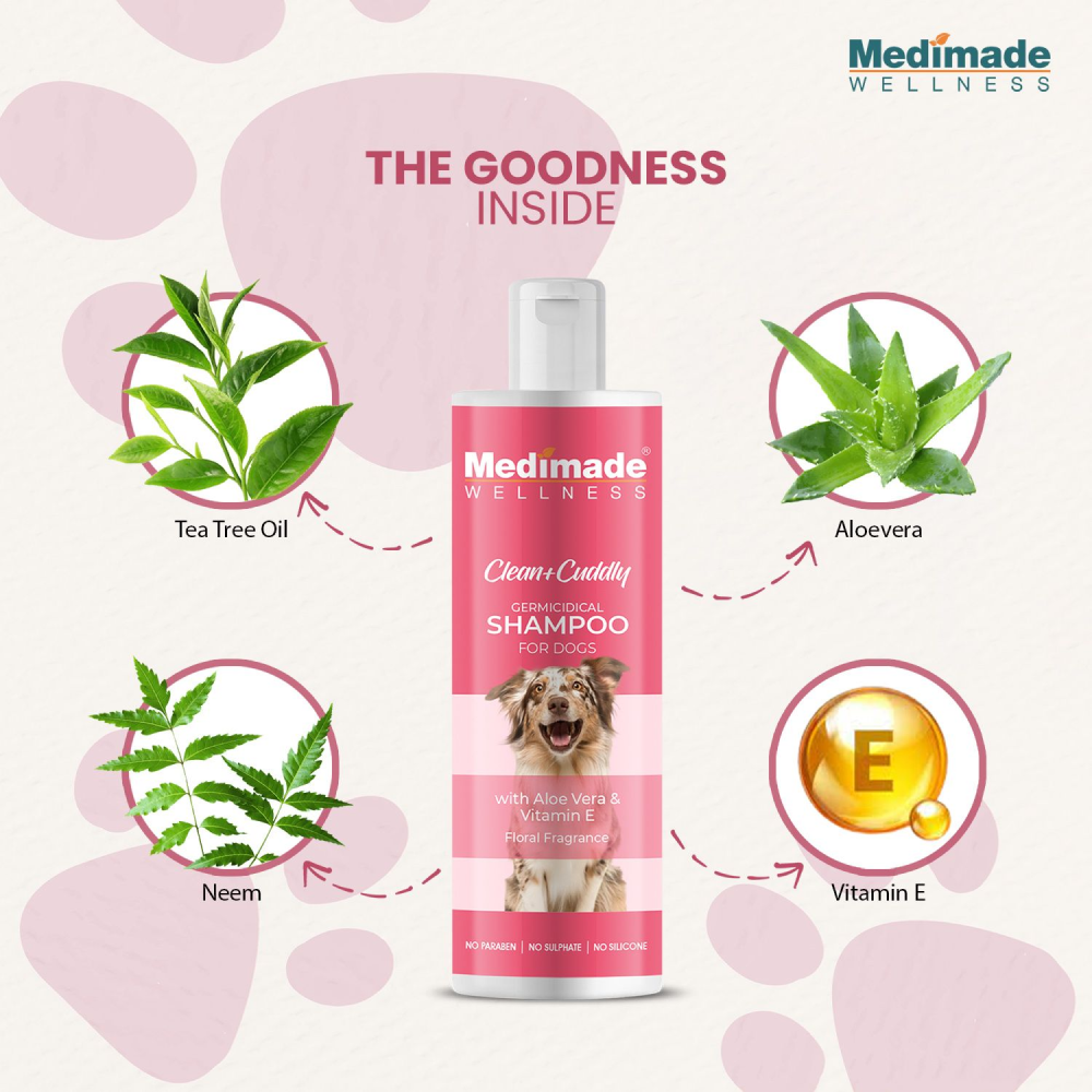 Medimade Germicidal Shampoo with Aloe Vera & Vitamin E for Dogs