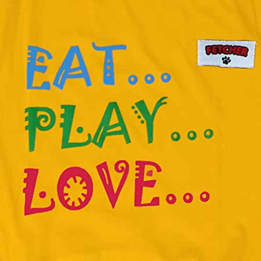 Fetcher Yellow & Red Premium T-Shirts for Pets (Set of 2)