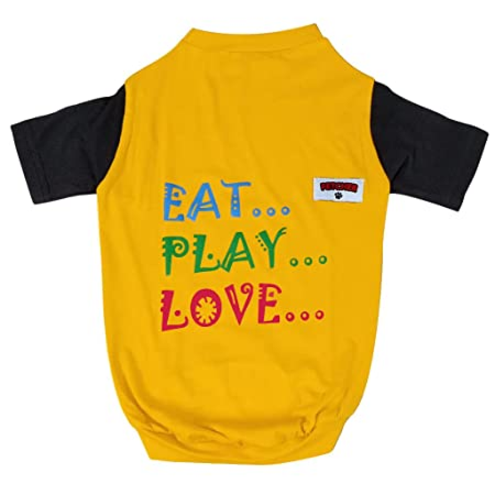 Fetcher Yellow & Red Premium T-Shirts for Pets (Set of 2)
