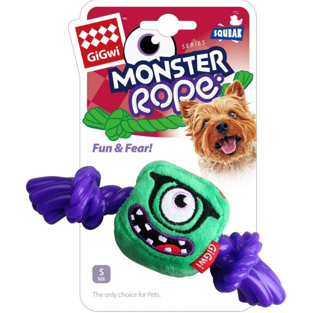 GiGwi Monster Rope Squeaker Inside Plush/TPR Toy for Dogs
