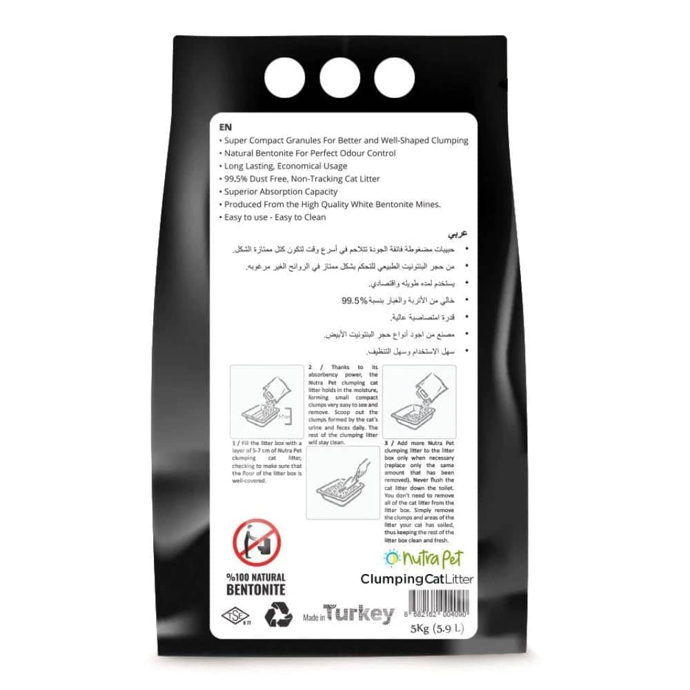NutraPet Baby Powder White Bentonite Clumping Cat Litter