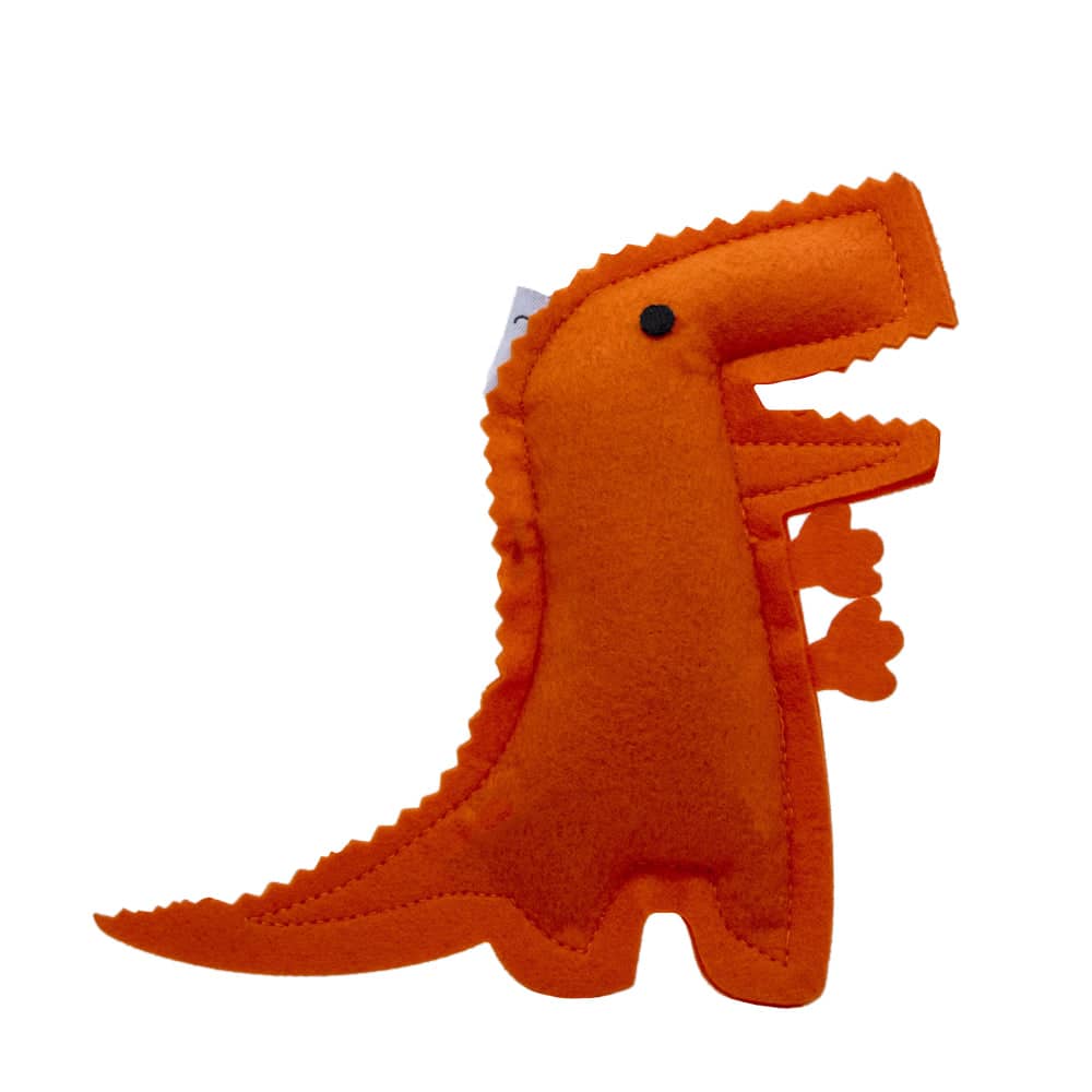 Hriku Bheemsarat Dinosaur Catnip Toy for Cats (Orange)