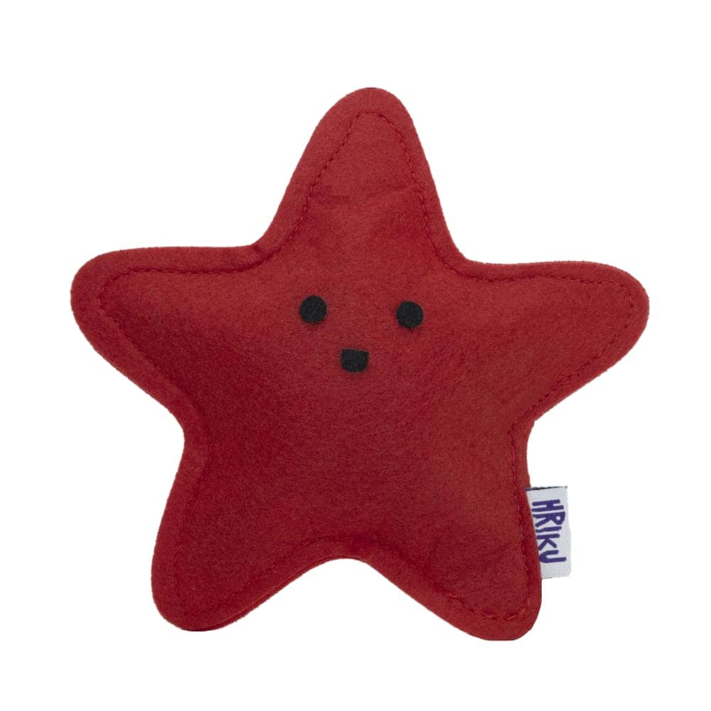 Hriku Sitara Star Catnip Toy for Cats (Red)