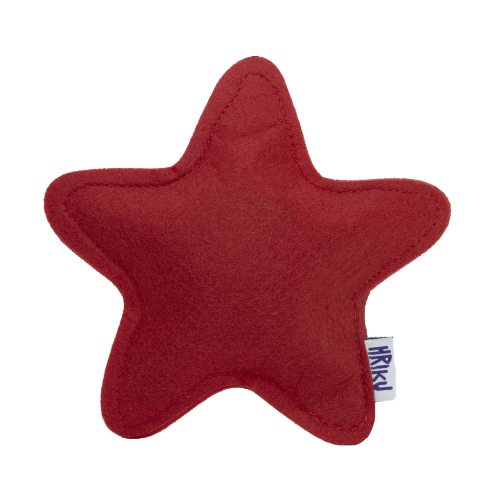 Hriku Sitara Star Catnip Toy for Cats (Red)