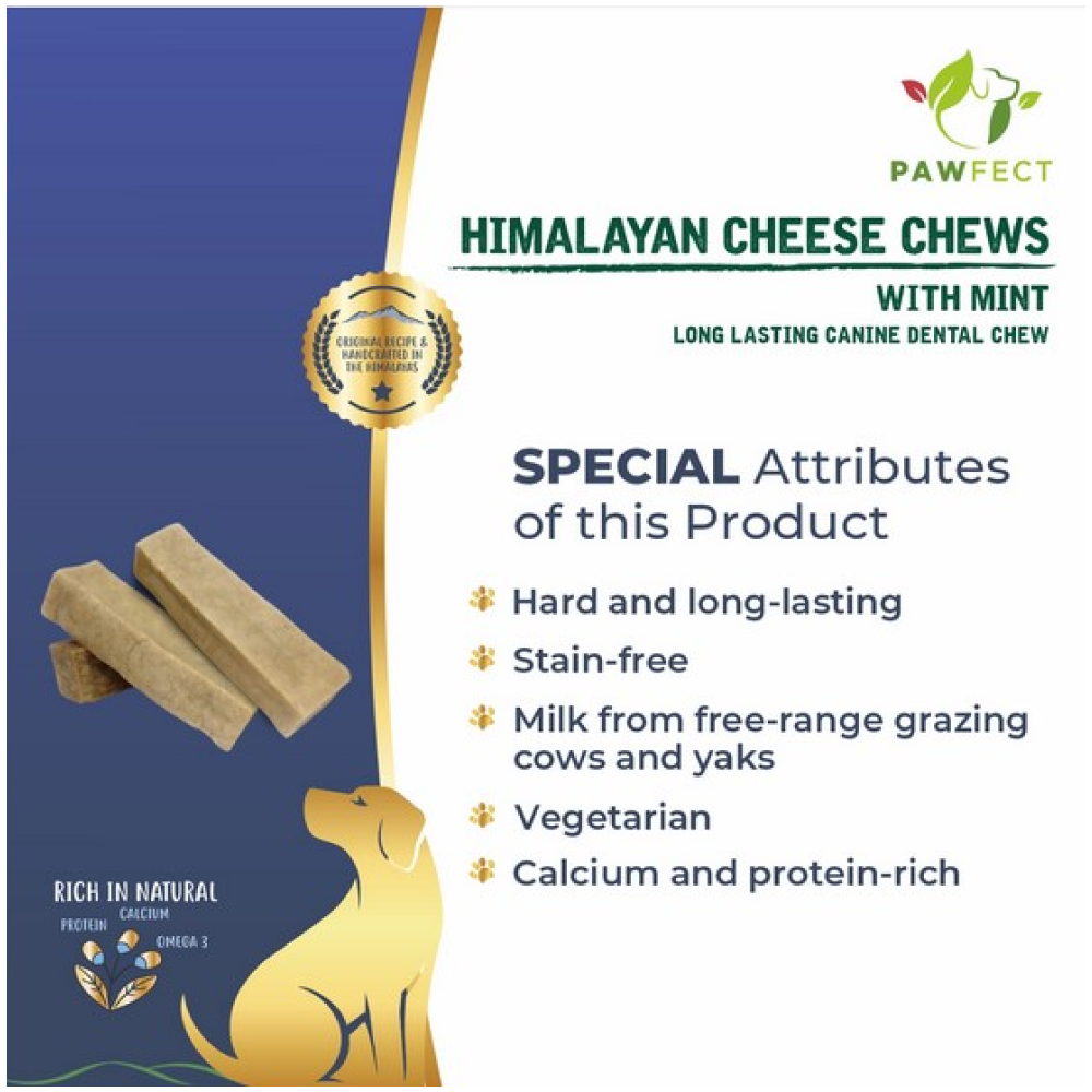 Pawfect Himalayan Cheese Chews with Mint Dog Treats