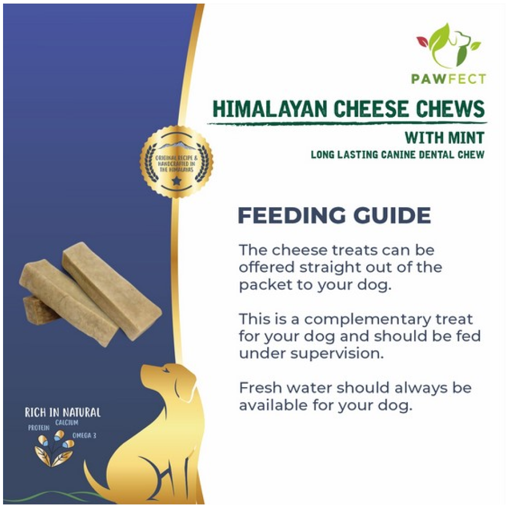 Pawfect Himalayan Cheese Chews with Mint Dog Treats