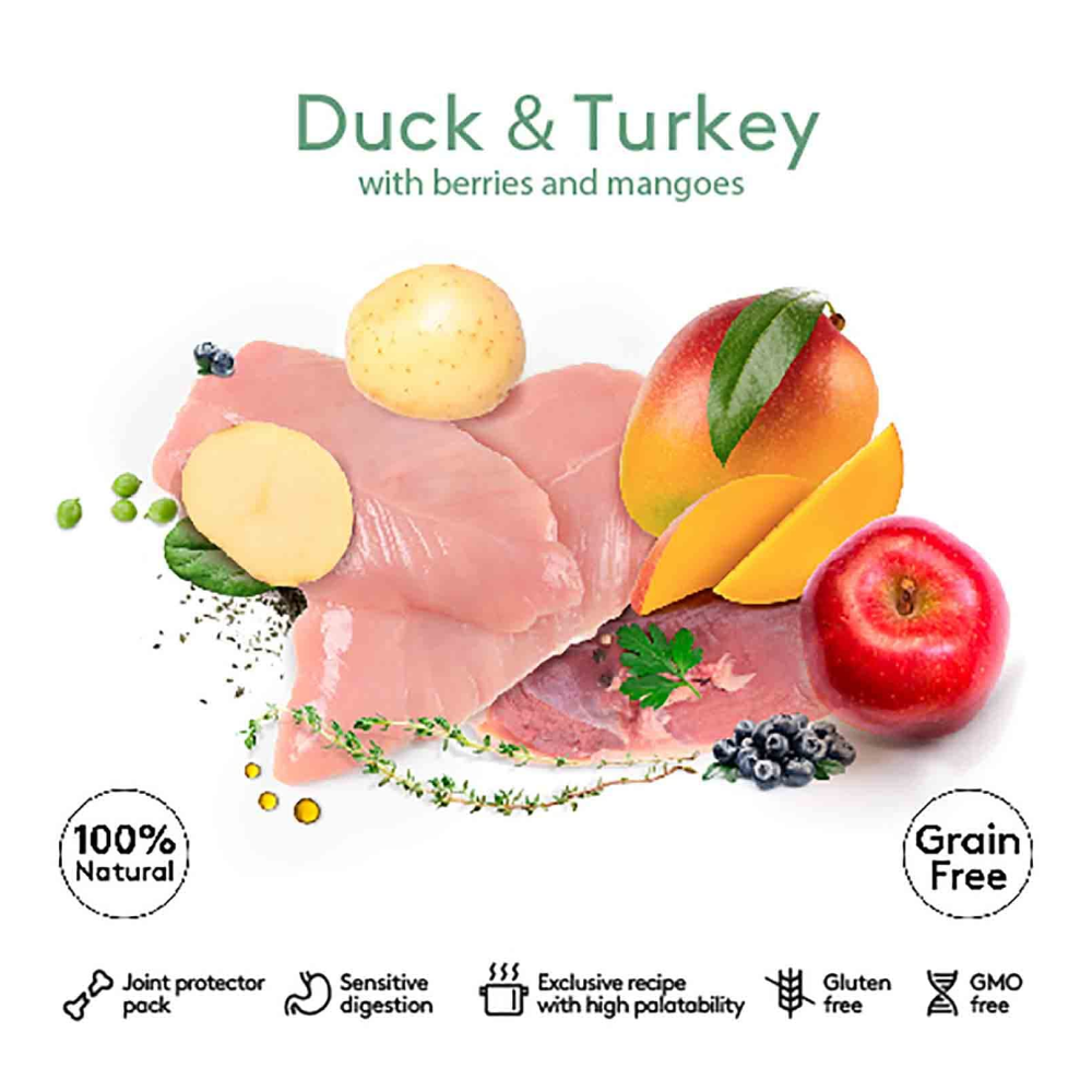 Dibaq Sense Duck & Turkey Grain Free Hypoallergenic Light & Senior Dry Dog Food