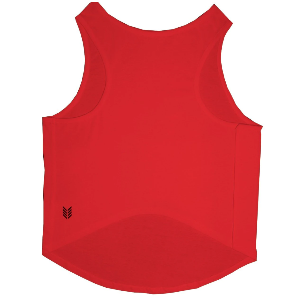 Ruse "Awara" Printed Sleeveless T-Shirt for Dogs (Poppy Red)