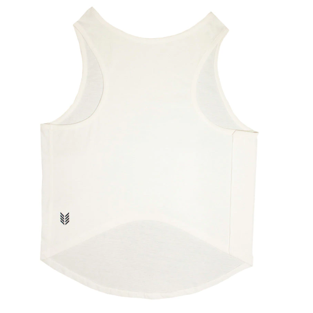 Ruse "BossPup" Printed Sleeveless T-Shirt for Dogs (White)