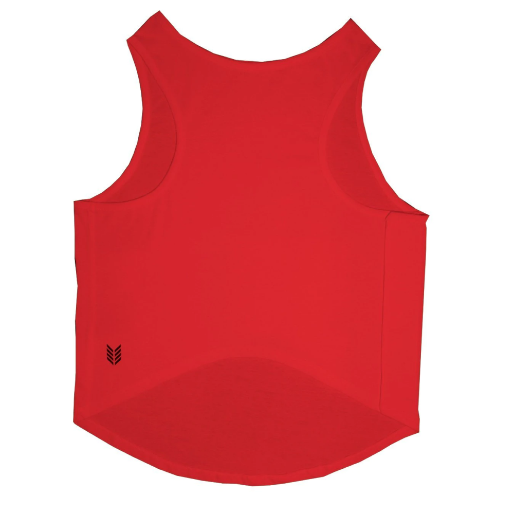 Ruse Desi "Bro" Printed Sleeveless T-Shirt for Dogs (Poppy Red)