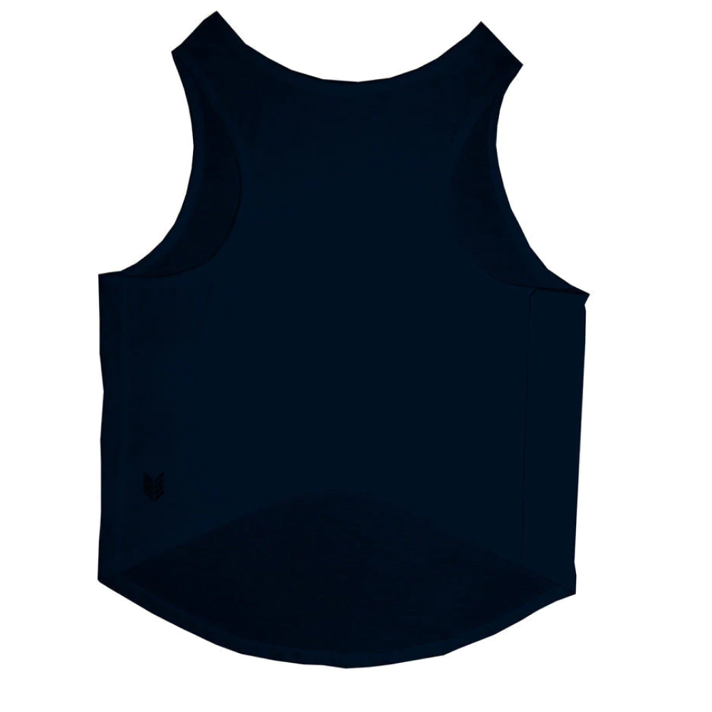 Ruse Striped Paw Printed Sleeveless T-Shirt for Dogs (Navy)