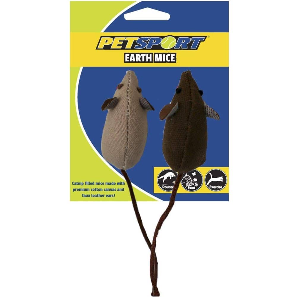 Petsport Earth Mice With Catnip Cat Toy