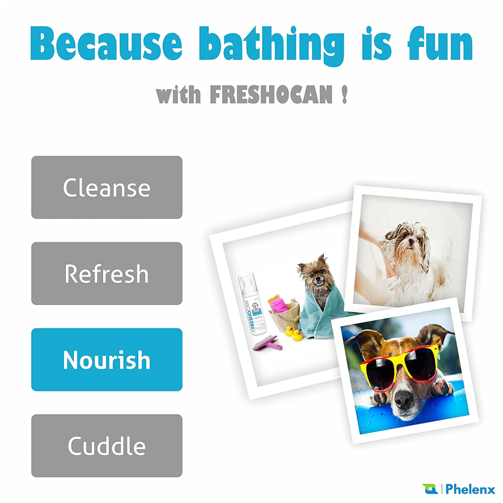 Phelenx Freshocan Single Coat Dry Bath Mousse for Dogs