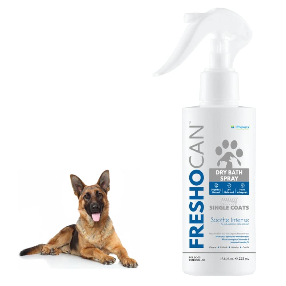 Phelenx Freshocan Single Coat Dry Bath Spray for dogs