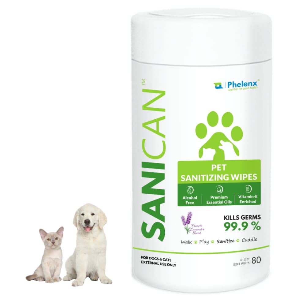 Phelenx Sanican Sanitizing Wipes for Pets