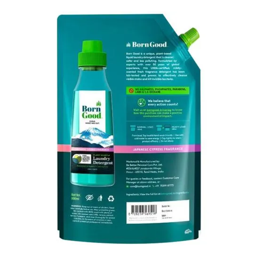 Born Good Japanese Cypress Fragrance Plant Based Detergent