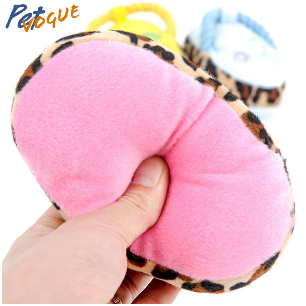 Pet Vogue Sandal Shaped Plush Toy for Dogs (Pink)