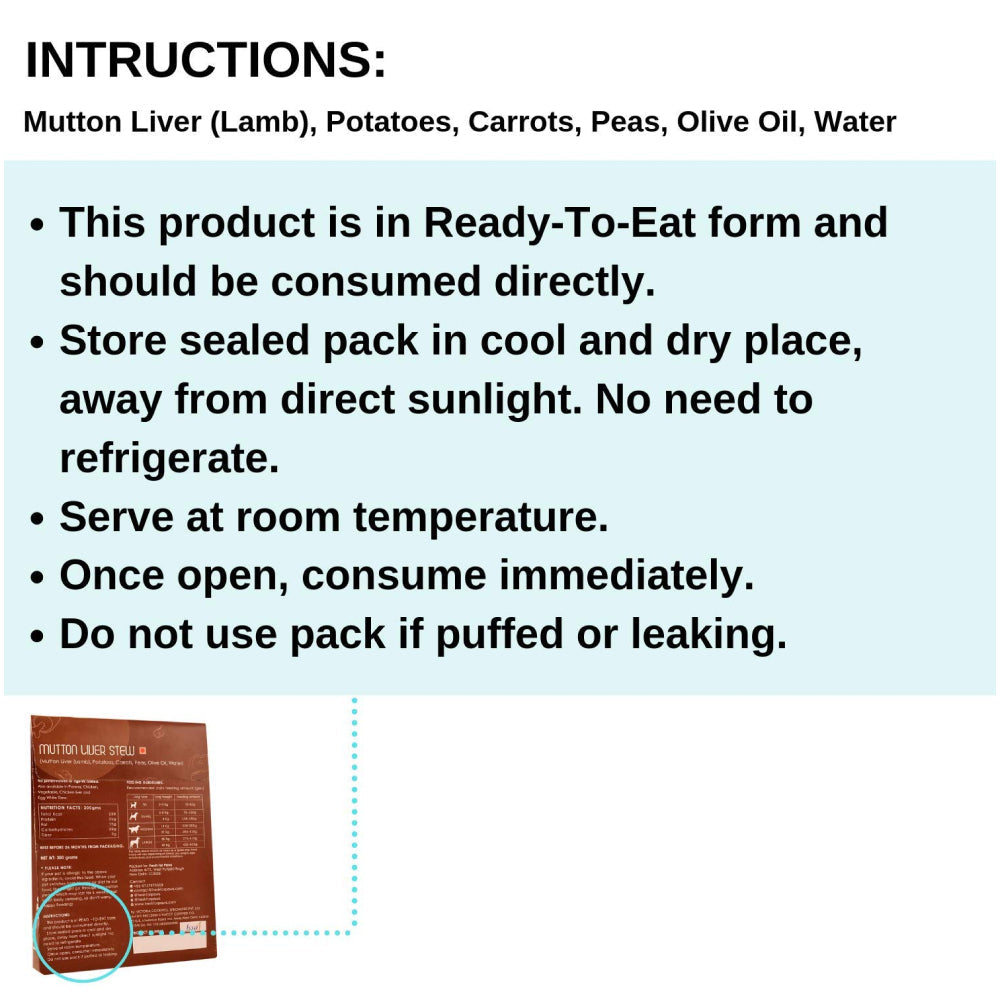 Fresh For Paws Mutton Liver Stew & Chicken Liver Stew Dog Wet Food