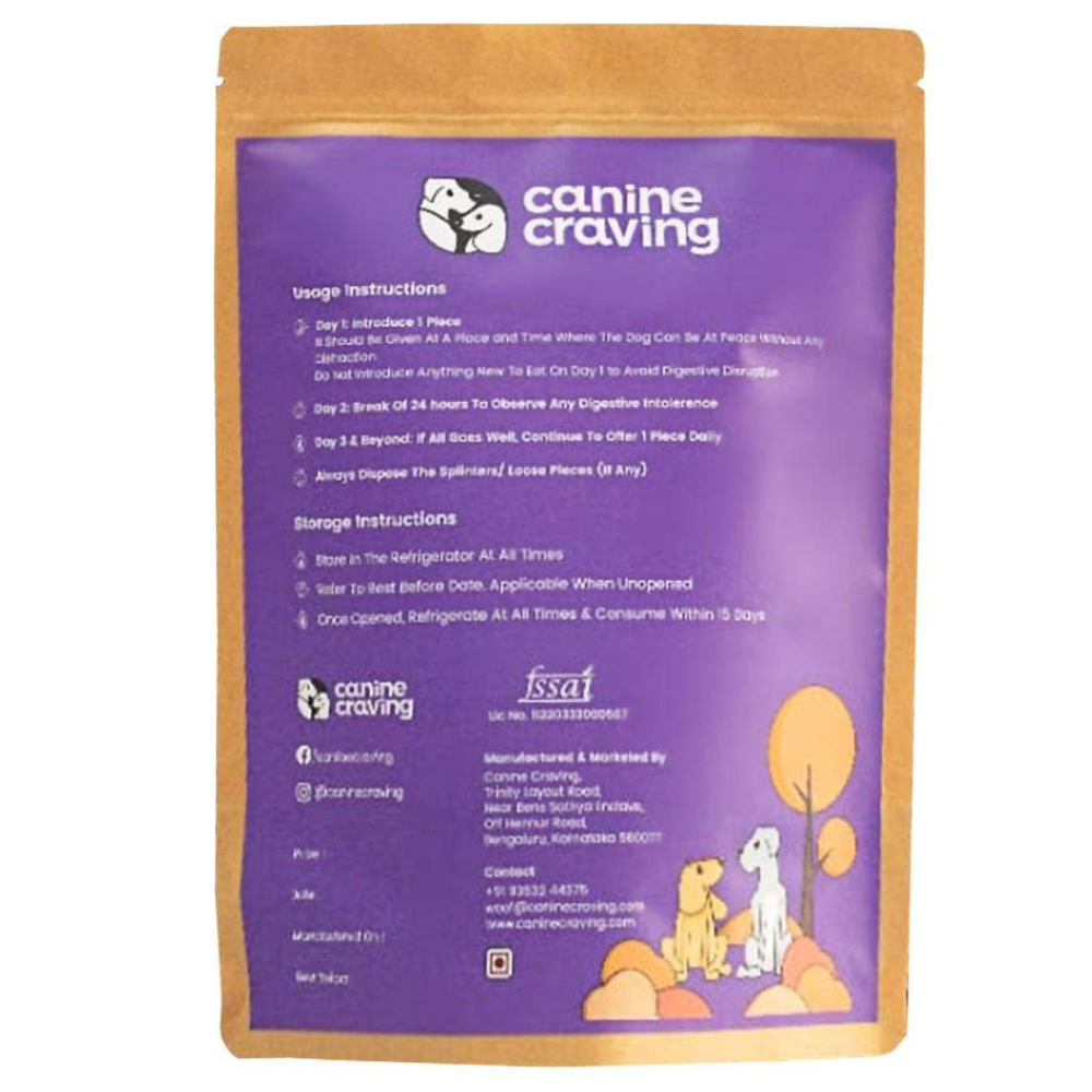 Canine Craving Dehydrated Grass-Fed Herb Buffalo Trachea Dog Treat