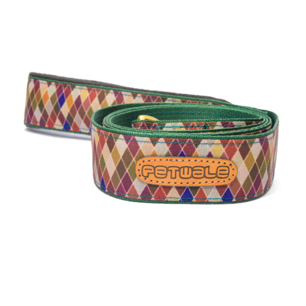 PetWale Diamond Padded Handle Leash for Dogs (Multicolour)